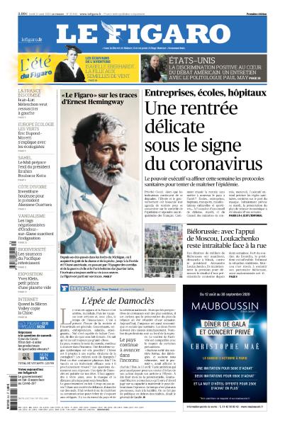 Le Figaro du 24 Aout 2020