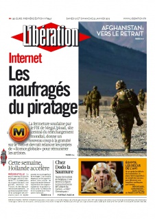 Libération edition du 21 Janvier 2012